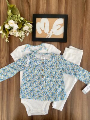 Conjunto Carters Florcitas
